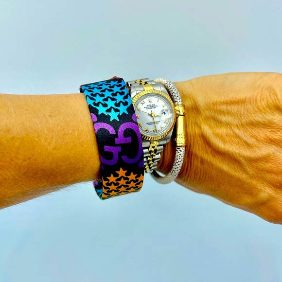 Gucci GG Psychedelic Metal Cuff Bracelet